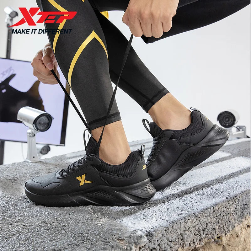 Xtep men's running shoes, lightweight surface training, comfortable breathable jogging stability outdoor shoes, model 879419110032