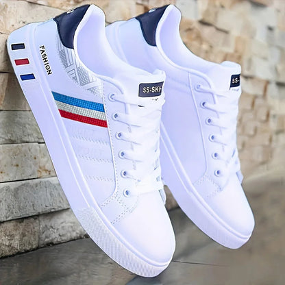 Casual herensneakers, skateboardschoenen, PU-platte schoenen, schoenen voor studenten, outdoorsneakers, straatschoenen, wandelschoenen met veters, grote maten 48