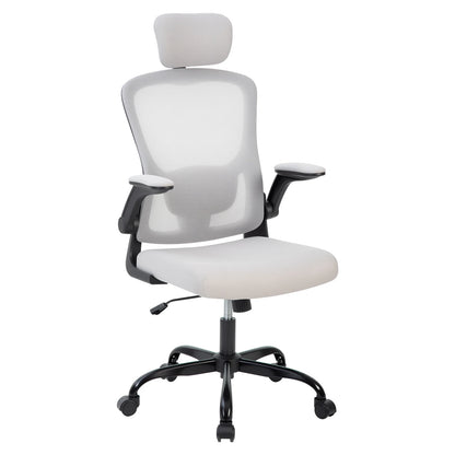 Ergonomic High Back Mesh Office Chair Adjustable 2D Headrest Lumbar Support Rotatable Arms Reclining Swivel Desk Chair for Home