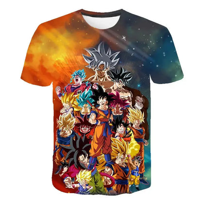 Produit gaming premium Fraquane, Cartoon Anime 7 Dragon Ball T-shirt for Children and Boys Cartoon T-shirt Short Sleeved Summer Men's Top Short Sleeved T-shirt, équipement gamer