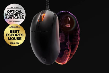 SteelSeries Prime Wired Esports Performance Gaming Mouse 18000 DPI TrueMove Pro Optical Sensor – Magnetic Optical Switches