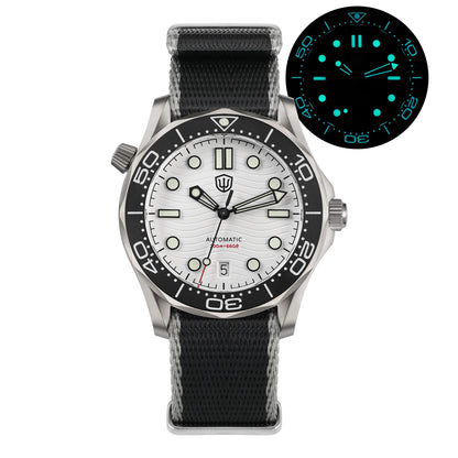 Watchdives WD007 V2 39mm Titanium Dive Watch PT5000 Automatic Movement Luminous 200m Waterproof Domed Bubble Sapphire Watches