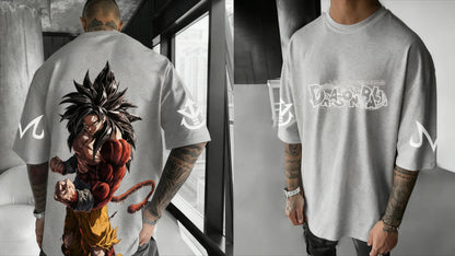 Dragon Ball Anime Super Saiyan 4 T-shirt 2025 Summer Men's and Women's Street Loose Casual Versatile Parent Child Clothing Top