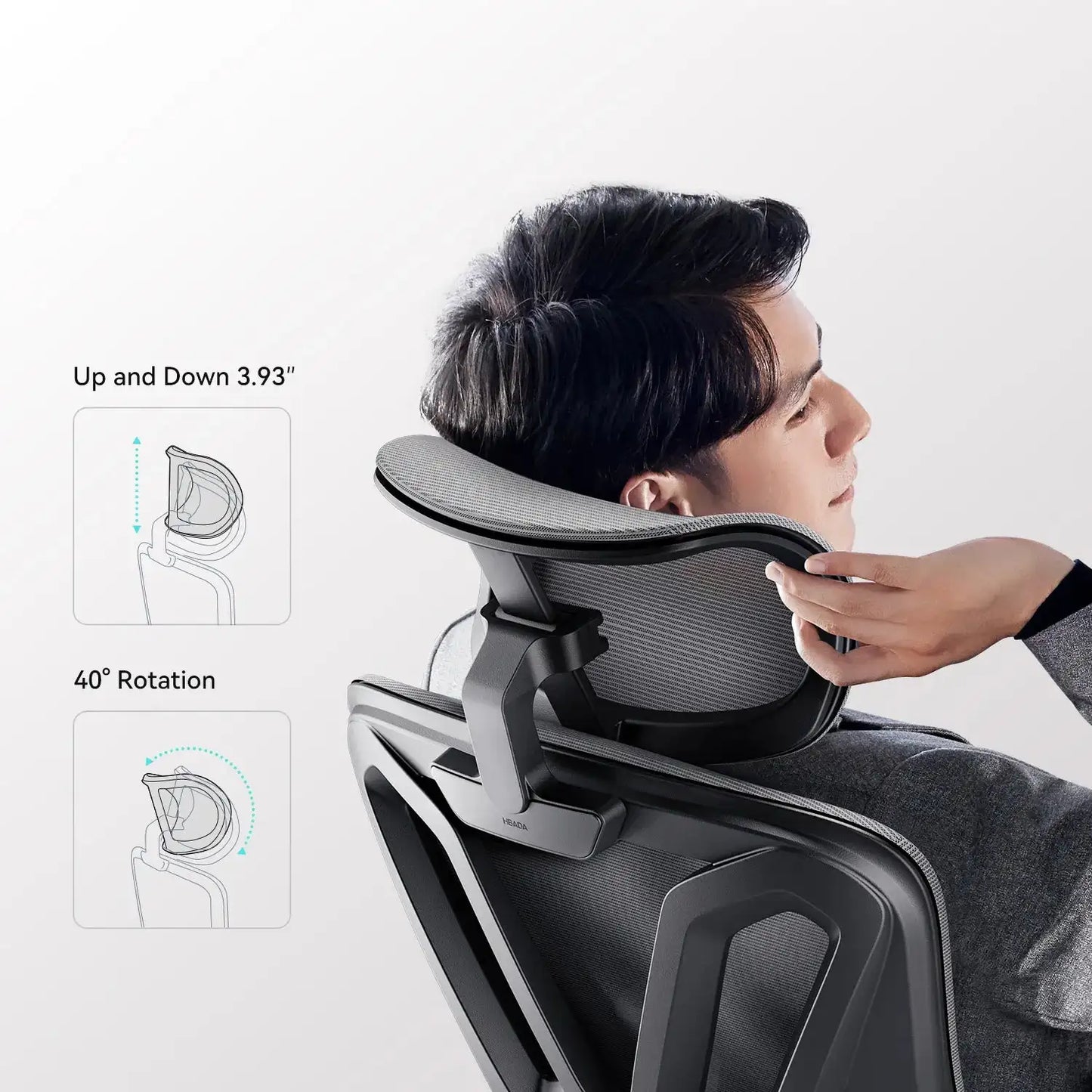 Smart Ergonomic Office Chair Fully Automated Lumbar Tracking 4D Headrest 720° Adjustable Armrests Mesh Swivel Chair Stylish