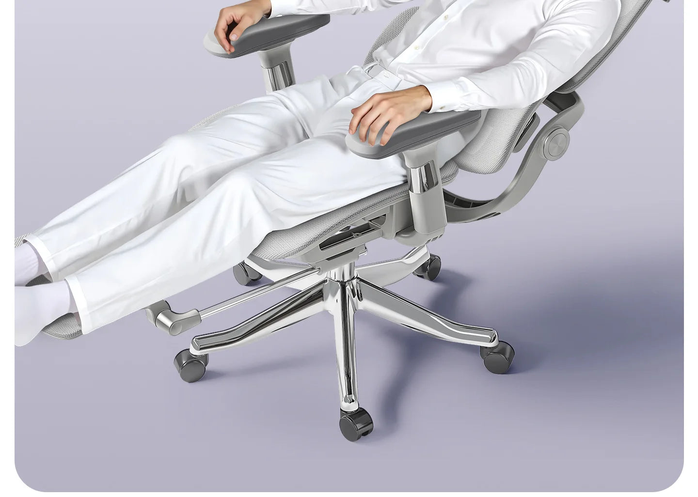 Stable Ergonomic Office Chair with Lumbar Support, Adjustable Height Computer Chair, Gaming Chair with Waist Protection, Swivel Desk Chair