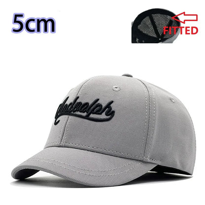 Big Size Closed Back Baseball Caps Mesh Breathable Trucker Caps for Big Heads Men Extra Large Head High Top Sports Cap 60cm 65cm