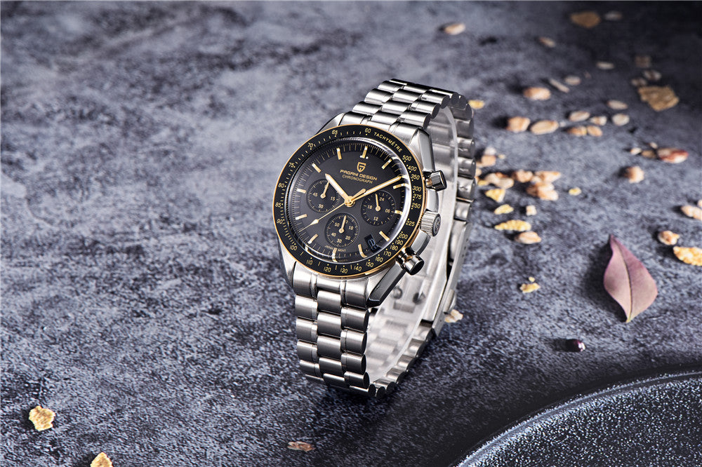 PAGANI DESIGN 2026 New Mens Watches Panda Moon Watch Luxury Quartz Watch For Men Automatic Date Sport Chronograph Wristwatch Men
