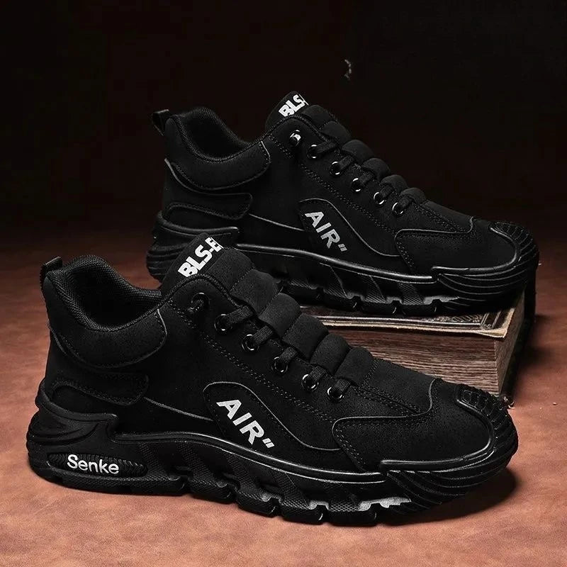 2025 Fall Fashion Men's Casual Shoes Black Simple Breathable Board Shoes Wearable and Comfortable EVA Jogging Shoes