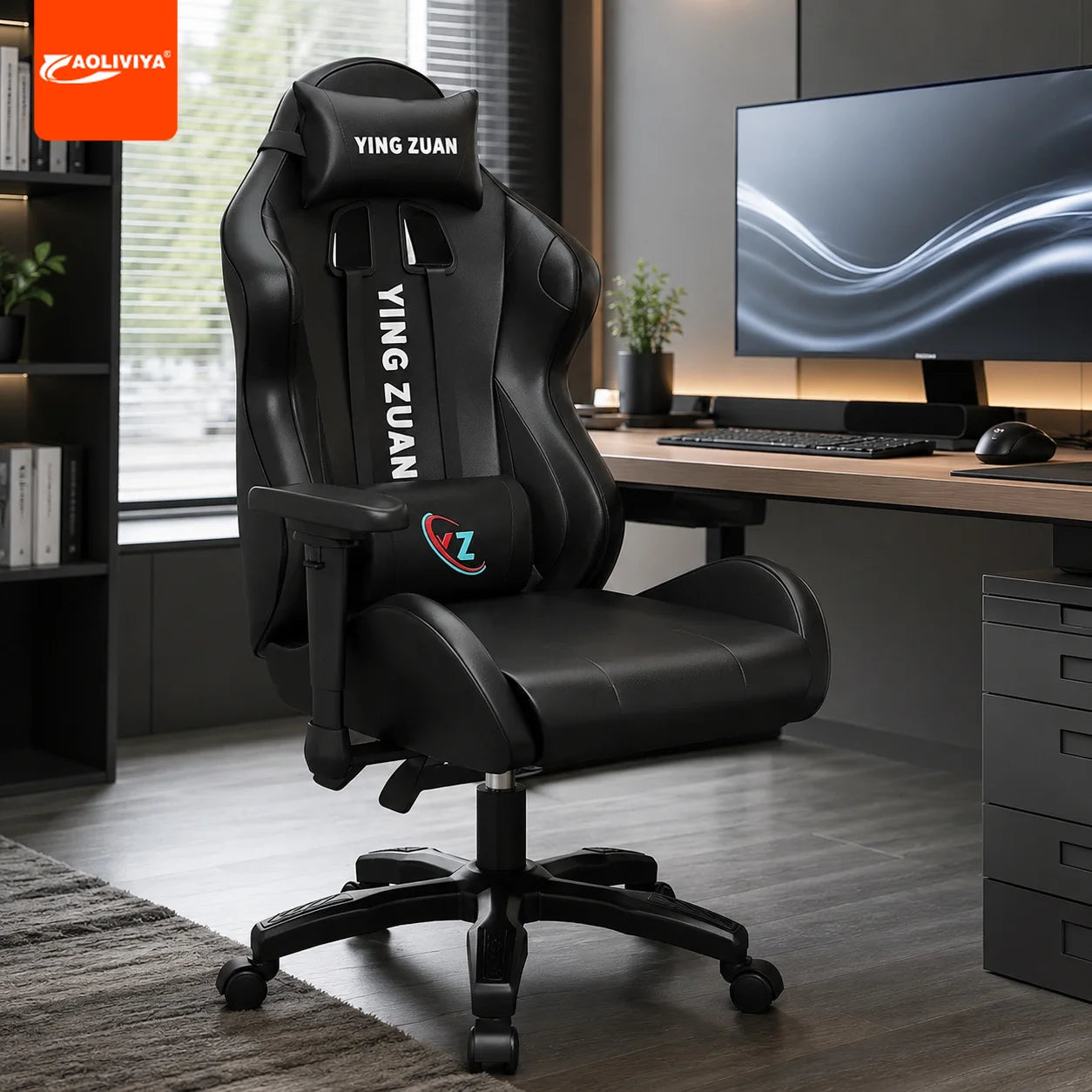 AOLIVIYA Modern Light Ergonomic Gaming Computer Chair Reclining For College Students Men Dormitory Home Office Study Room Seat