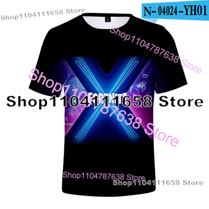 Summer T-shirt Raven Ultima Knight Fortnite T-Shirt, 3D Print Banana Peely Men’s Tee, Battle Royale Game Tops, Birthday Gifts