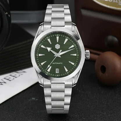 San Martin 38mm Chronometer Men's Watch SN0113W V2 ST2130 Automatic Movement Sapphire BGW9 Luminous Waterproof 100m Watch