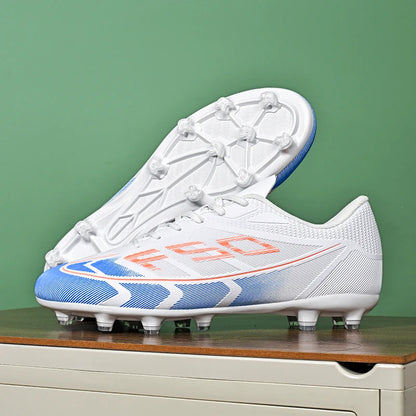 Nouvelles chaussures de football pour hommes, chaussures de sport respirantes, chaussures de football d'extérieur antidérapantes, chaussures de futsal de haute qualité, haute tige, ultralégères, pour les matchs