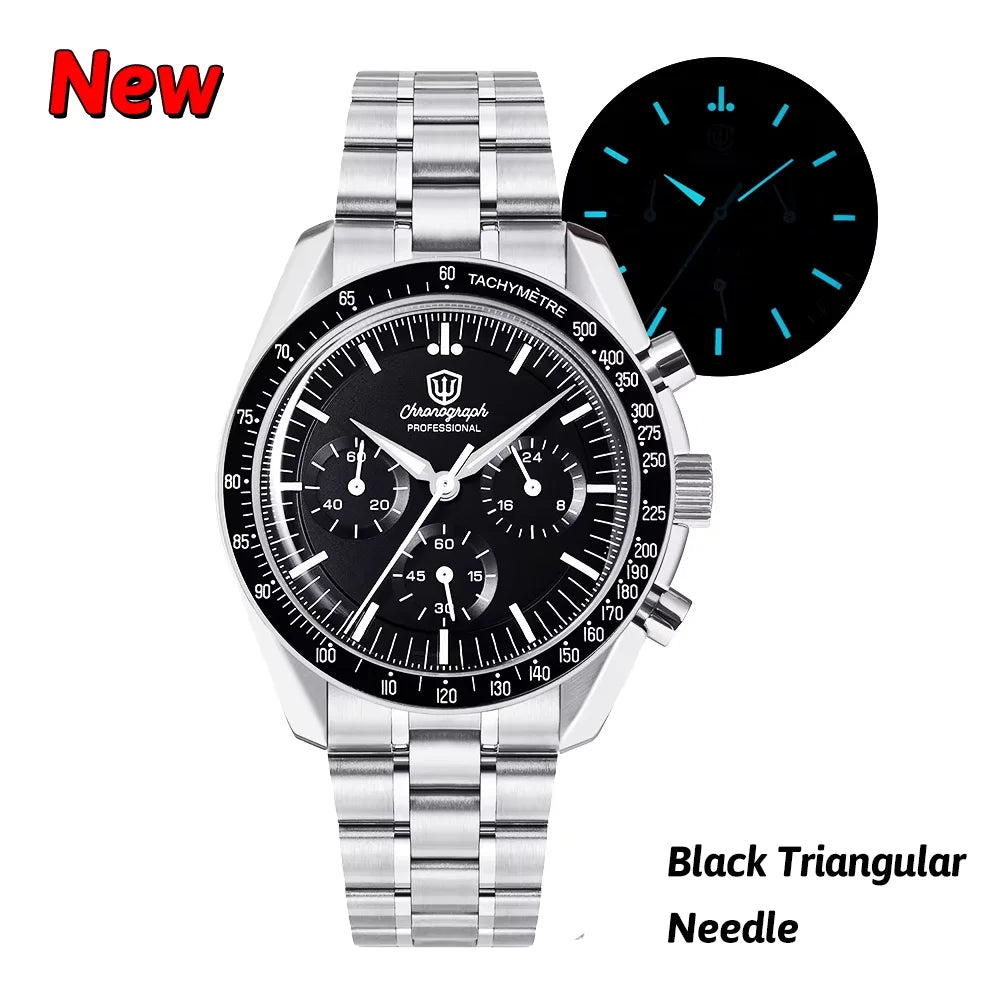 Watchdives New Wd1863 Quartz Men's Watch VK63 Chronograph Bubble Sapphire Waterproof 39Mm Steel Top Brand Luxury Business Watch