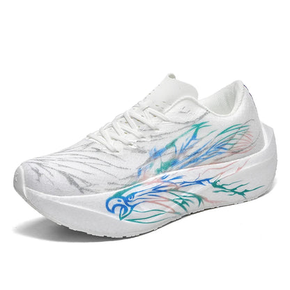 Scarpe da running 2026 con nuovo motivo Eagle, piastra in carbonio, scarpe sportive da maratona ultraleggere, traspiranti e ammortizzate per allenamento di corsa