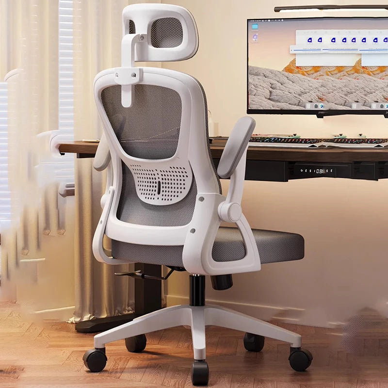 Ergonomic Swivel Office Chair Luxury Gaming Computer Chair with Armrests, Adjustable Height Home Office Desk Chair for Study and Living Room