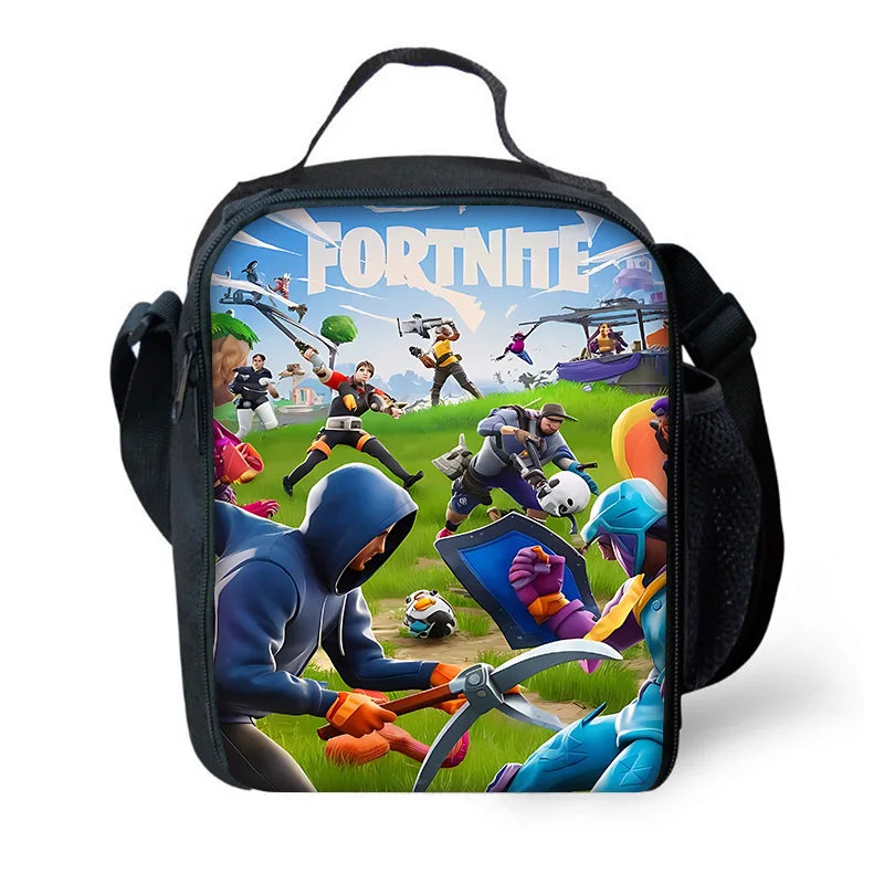 New Game FortniteS Child Insulated Large Capacity Bag for Boy and Girl Student Outdoor Picnic Reusable Thermal Cooler Lunch Box