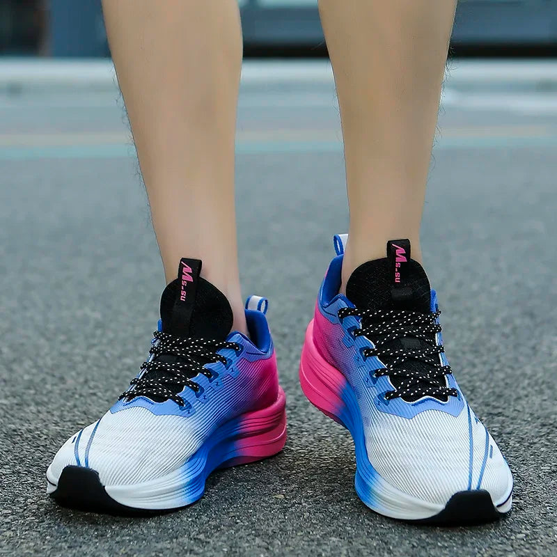 Men's Sports Running Shoes, Casual Marathon, Lightweight, Comfortable Women's Athletic Non-Slip Walking Sneakers, Outdoor Couple Shoes