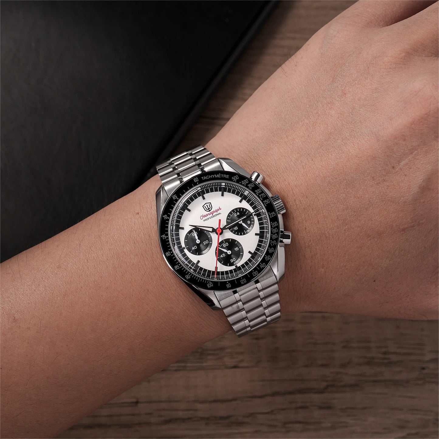 Watchdives New Wd1863 Quartz Men's Watch VK63 Chronograph Bubble Sapphire Waterproof 39Mm Steel Top Brand Luxury Business Watch