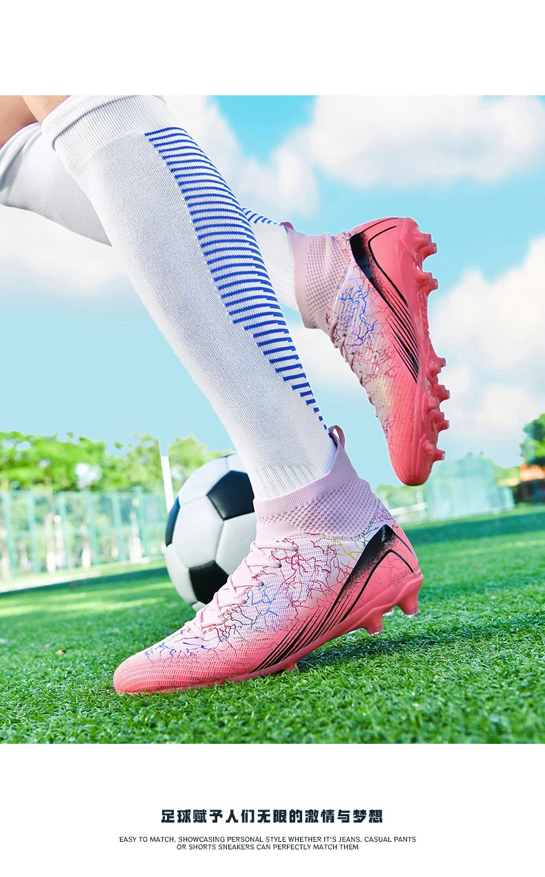 Men Professional Football Shoes Society Cleats Soccer Shoes Original Indoor Football Field Boots Grass Training TF/FG Sneaker