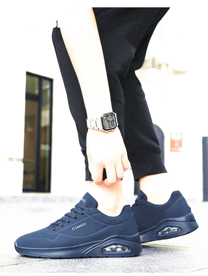 Men's Breathable Shock-Absorbing Running Shoes with Air Cushion Lightweight Low-Top Sneakers for Gym Training Casual Wear