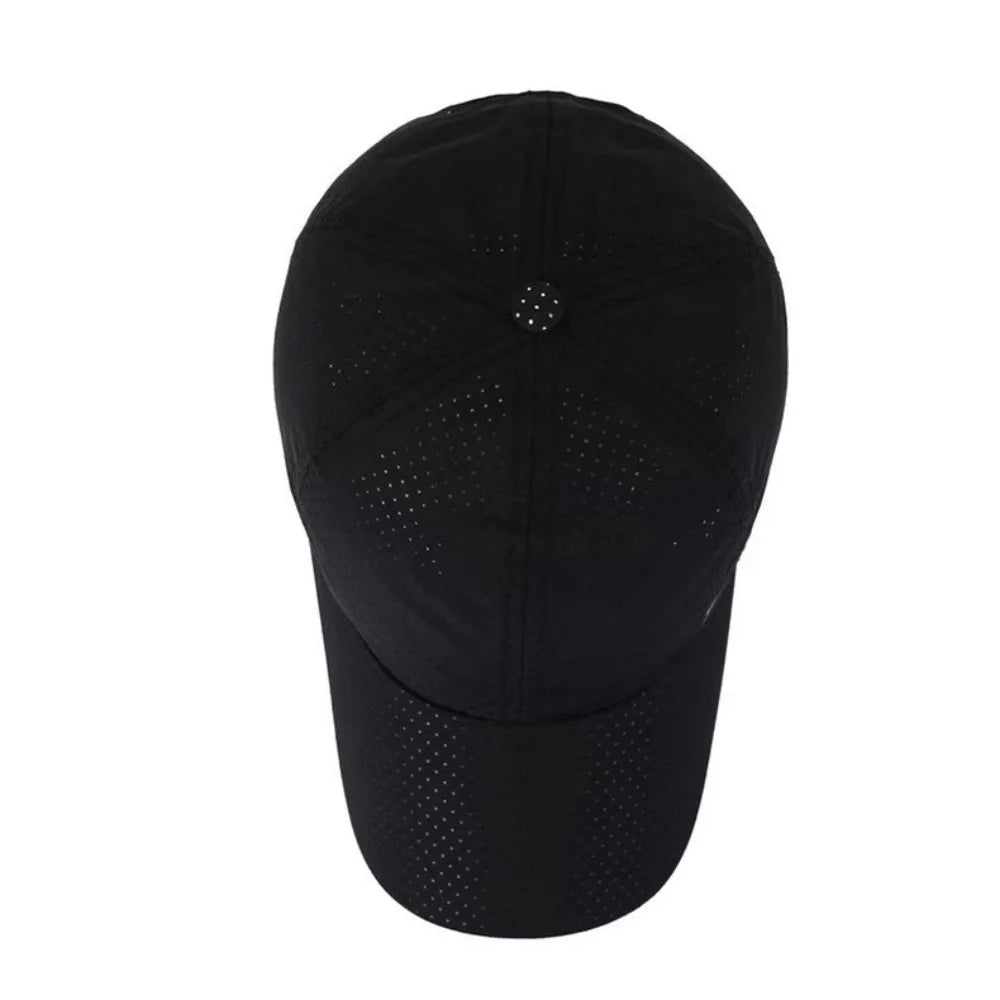 Boné de Corrida Sólido Fino de Secagem Rápida, Respirável, com Pala Tipo Bico de Pato, para Homem e Mulher, Proteção Solar de Verão, Pesca e Outdoor, Estilo Baseball