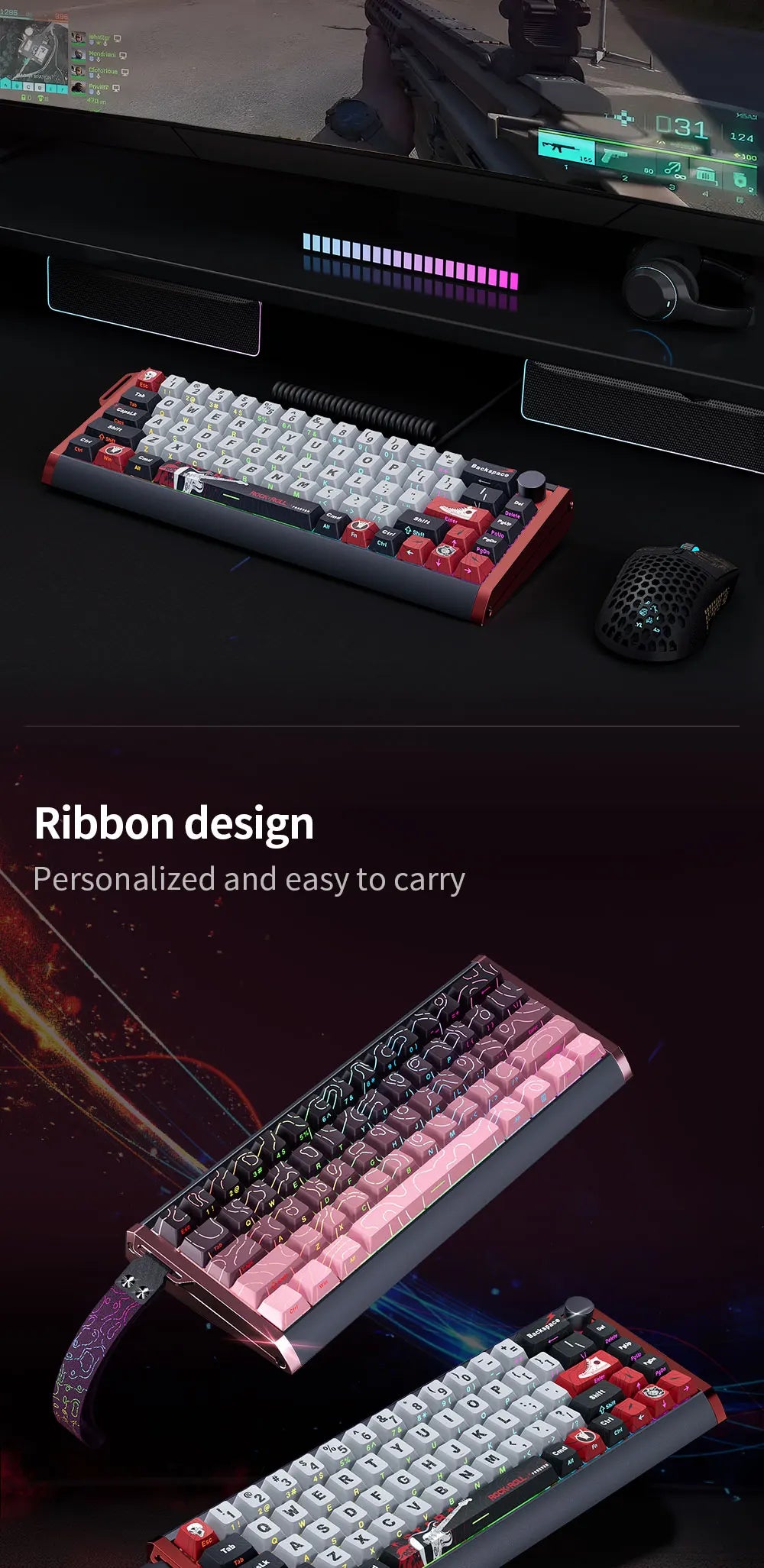 SKYLOONG GK61/GK68 HE Magnetische Tastatur Aluminiumgehäuse 8000hz RT0.01mm Rapid Trigger PBT-Tastenkappen RGB-Hintergrundbeleuchtung kabelgebundene Gaming-Tastatur