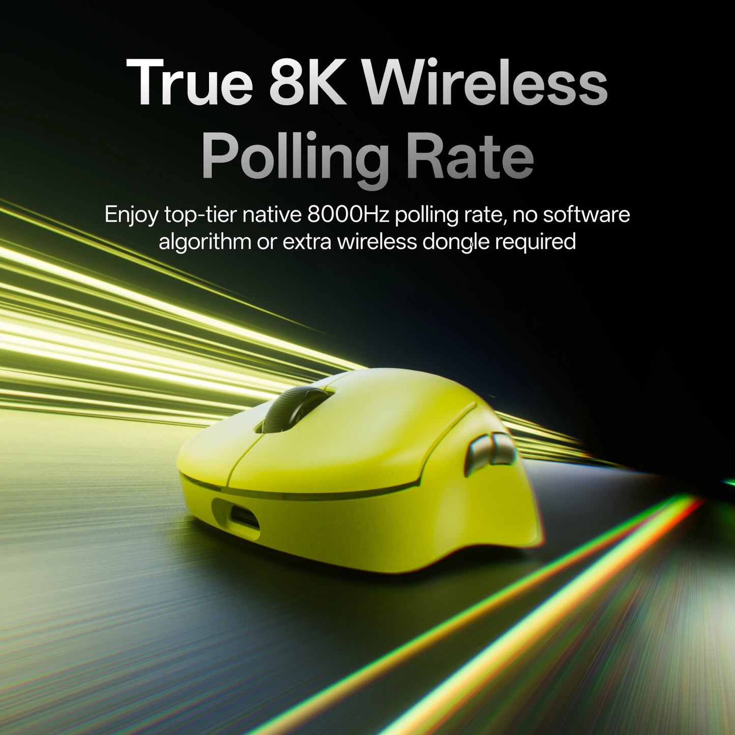 Rapoo VT3S /VT3S MAX GEN-2 kabellose Gaming-Maus, echte 8K-Wireless-Polling-Rate, 49g ultraleicht, bis zu 750Hr Akkulaufzeit