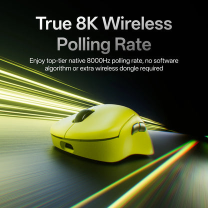 Rapoo VT3S /VT3S MAX GEN-2 kabellose Gaming-Maus, echte 8K-Wireless-Polling-Rate, 49g ultraleicht, bis zu 750Hr Akkulaufzeit