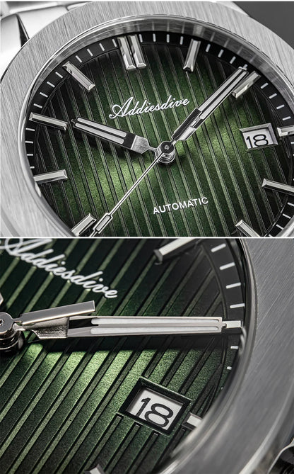 ADDIESDIVE Luxury Men's Automatic Watch Sapphire Glass Japan 8215 Mechanical Watch BGW9 Super Luminous Men Analog Watches AD2533