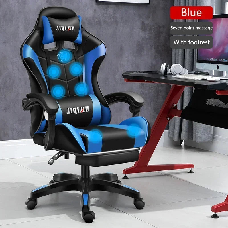 Ergonomic swivel chair Massage Recliner gamer chairs High quality gaming chair RGB light office chair gamer computer