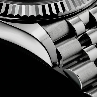Eniton 36mm Men's Mechanical Watch Stainless Steel Peacock Stone Tiger Eye Dial NH35 Movement