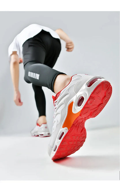 Men's Air-Cushioned Running Shoes Marathon Sports Breathable Lightweight Women's Comfortable Non-Slip Casual Shoes