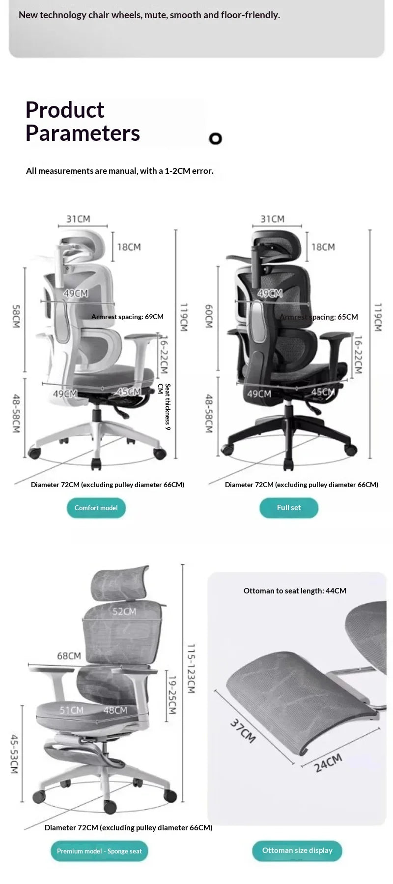 Comfortable Ergonomic Study Chair Waist Home Computer Relaxing Chair Office Chair High Back Ergonomic Chairs Office Furniture