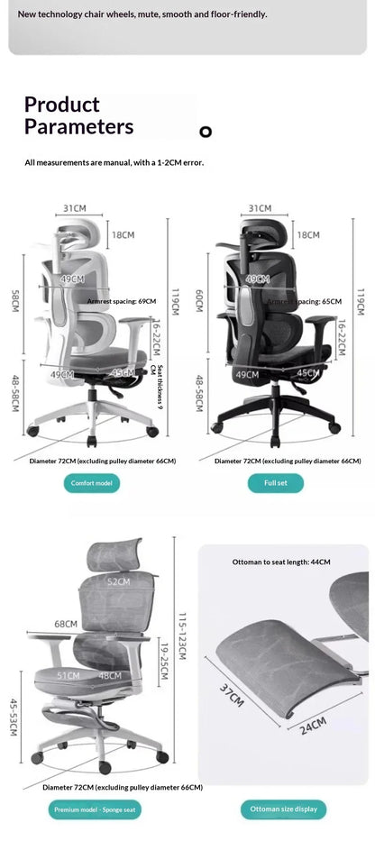 Comfortable Ergonomic Study Chair Waist Home Computer Relaxing Chair Office Chair High Back Ergonomic Chairs Office Furniture