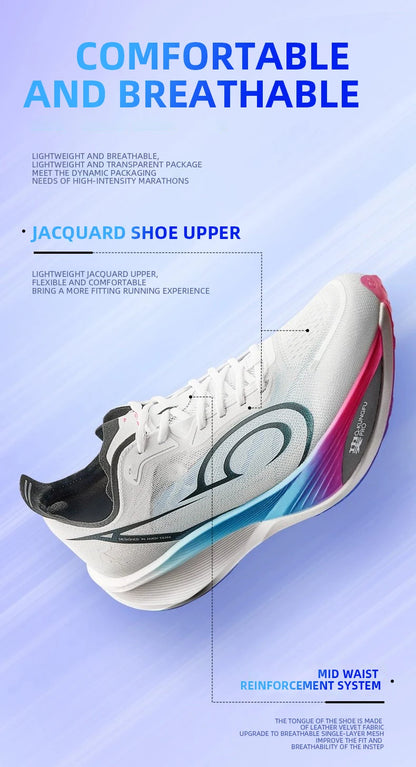 QIAODAN Feiying PB3 Enhanced Edition Professional Marathon Carbon Board hardloopschoenen herensneakers QDB023251299T