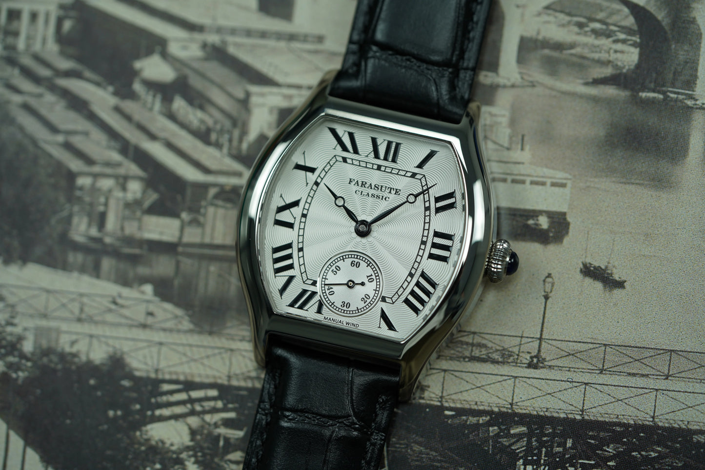 FARASUTE New Classic Hangzhou Customized Movement Manual Mechanical Watch Men's Sapphire Crystal Small Second 50m Waterproof Watch