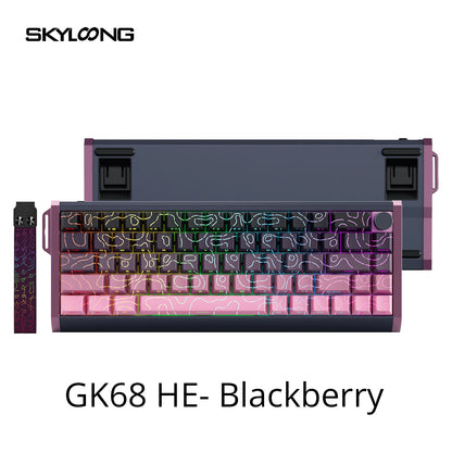 SKYLOONG GK61/GK68 HE Magnetische Tastatur Aluminiumgehäuse 8000hz RT0.01mm Rapid Trigger PBT-Tastenkappen RGB-Hintergrundbeleuchtung kabelgebundene Gaming-Tastatur