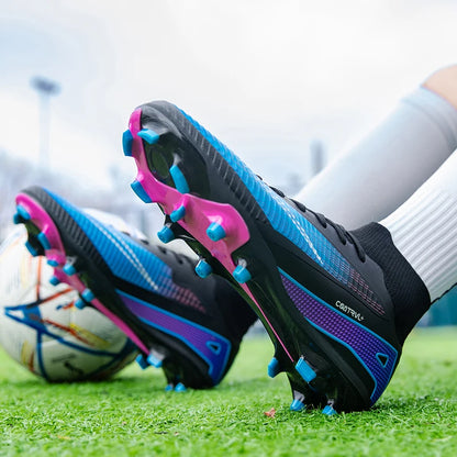 Chaussures de football montantes pour hommes, crampons longs, chaussures de football pour adultes, légères, entraînement sportif professionnel