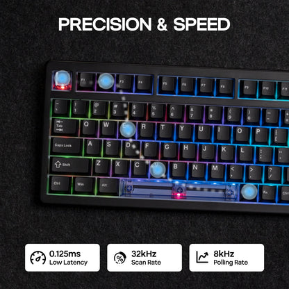 EPOMAKER HE80 75% US-QWERTY-Layout Hot-Swap Creamy Gasket kabelgebundene magnetische mechanische Tastatur mit Hall-Effekt, DKS SOCD für PC/Mac