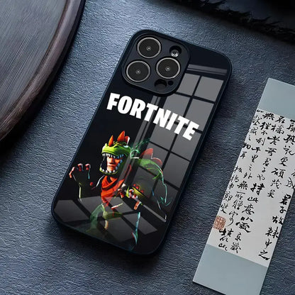 Θήκη τηλεφώνου B-Battle-R-Royales-F-FortniteS για iPhone 17 Pro Max 15 Pro 14 12 11 13 Mini X XR XS 16 Plus SE, γυάλινο κάλυμμα