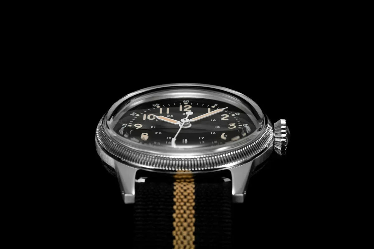 RDUNAE RA05 Vintage Military Watch 2035 Movement Quartz K1 Mineral Glass Crystal Stainless Steel Luminous Waterproof Men's Watches
