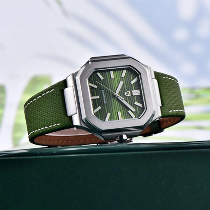Nuovo orologio di lusso quadrato PAGANI DESIGN 2026 da uomo al quarzo, vetro zaffiro AR, movimento giapponese, luminoso, in acciaio 316L all steel