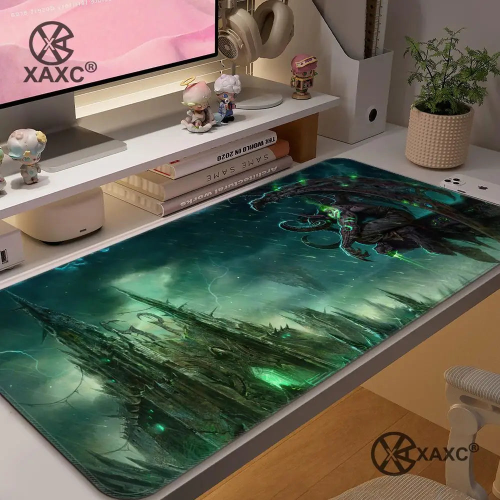 Podkładka pod mysz Lich King World Of Warcraft XAXC, duża podkładka na biurko pod klawiaturę i mysz, antypoślizgowa gumowa podkładka gamingowa pod mysz, mata pod mysz do laptopa