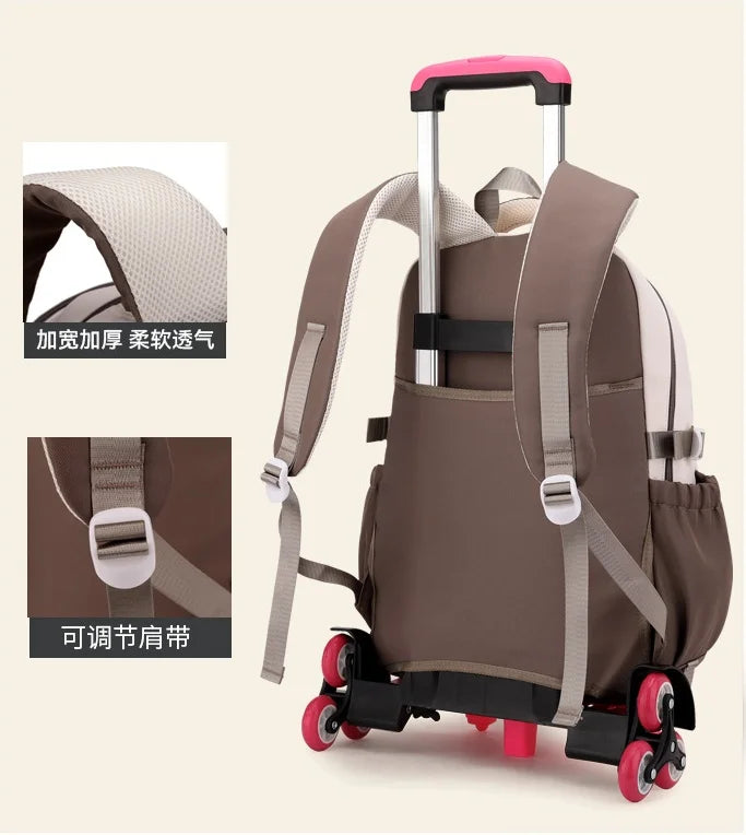 Mochila Escolar com Rodas Fortnite, Grande Capacidade, Impermeável, Leve e Minimalista, para Portátil, Escola e Viagens Casuais