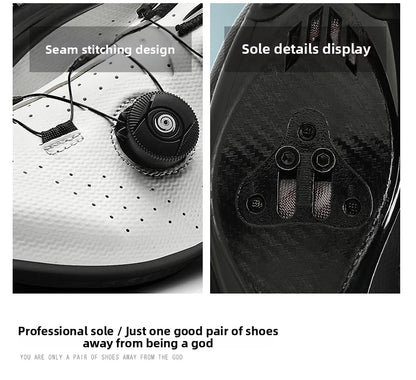 Competition Cycling Sports Shoes Road Bicycle Shoes Unisex Breathable Sports Cycling Shoes Self-locking Racing Bicycle Shoes