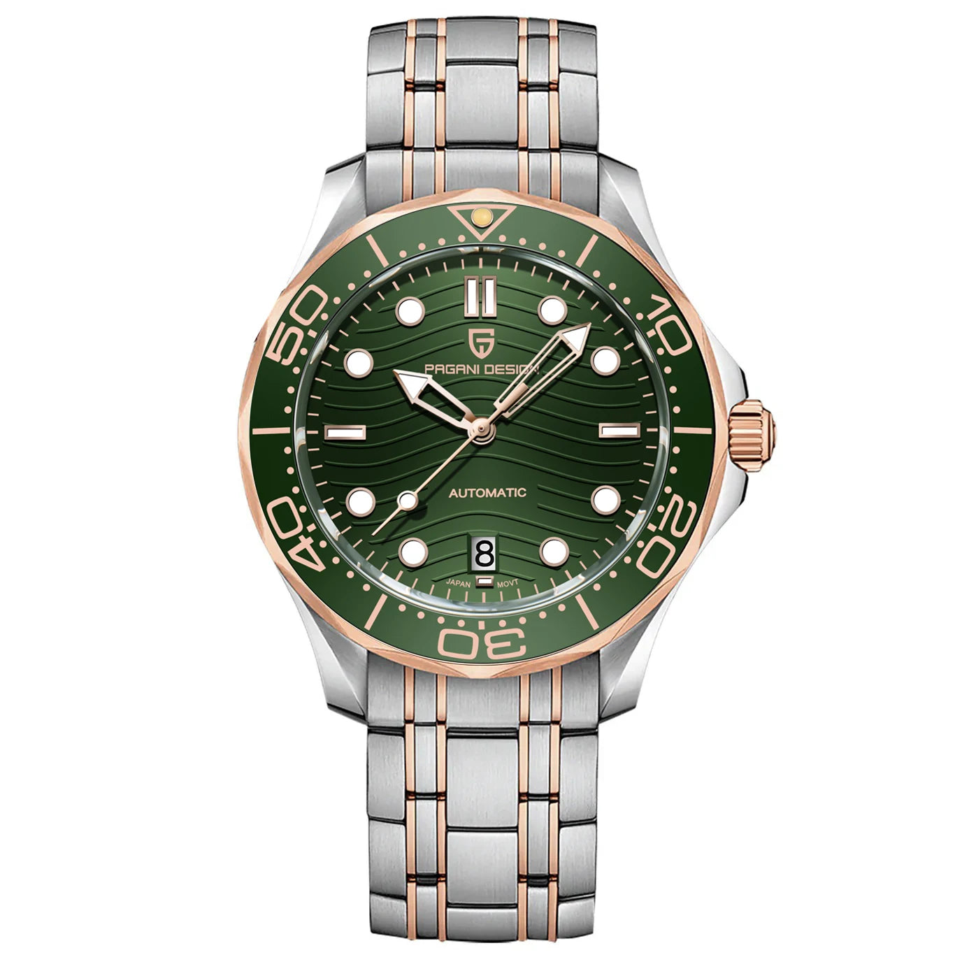 PAGANI DESIGN 2026 New V2 Waves 200M Relógio de mergulho automático masculino de luxo, cristal de safira, relógio de pulso masculino AR