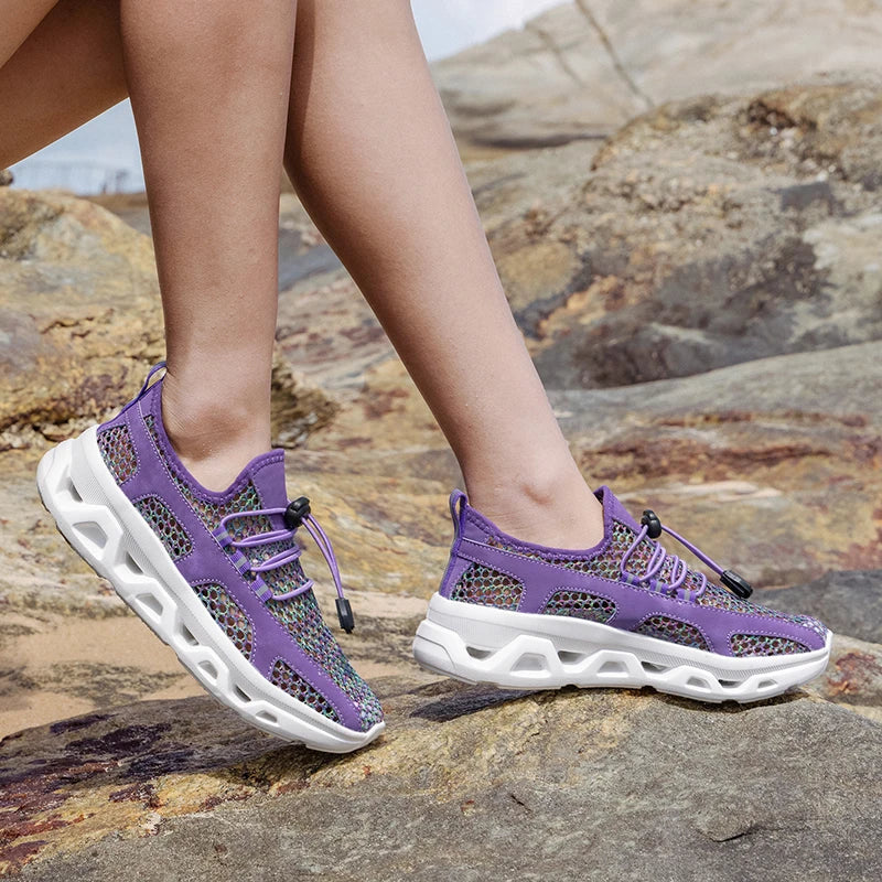 Hombres, mujeres, zapatillas de vadeo de secado rápido, transpirables, AquaIn Upstream, antideslizantes, para deportes al aire libre, resistentes al desgaste, zapatillas de playa, tallas 39-46
