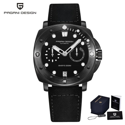 PAGANI DESIGN Men's Mechanical Watch Luxury Sapphire Glass Luminous Automatic Watch 200M Waterproof Stainless Steel Watch