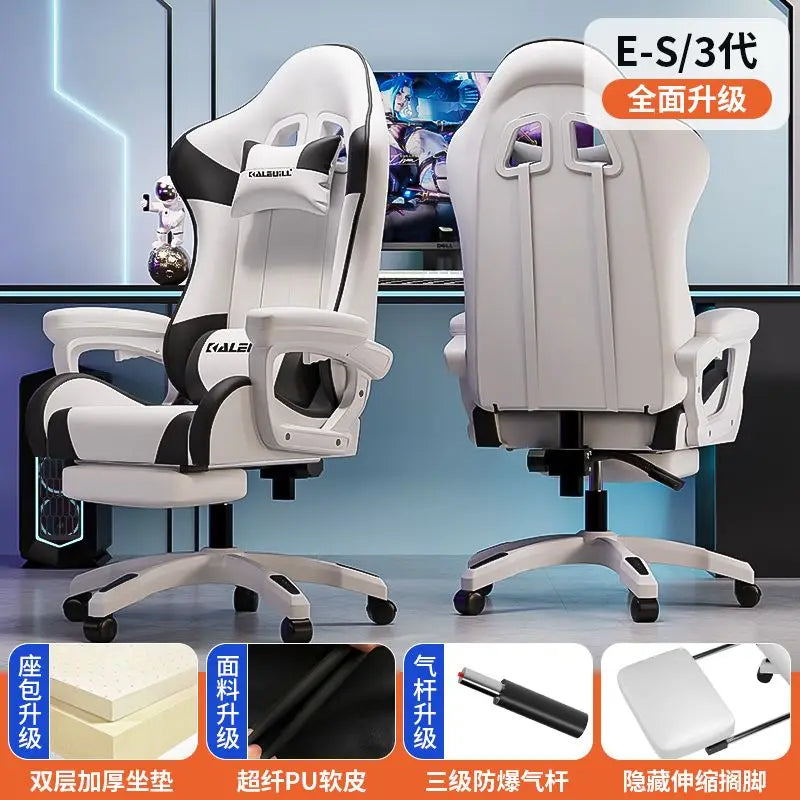 Ergonomic Gaming Chair Racing Style Computer Chair with Adjustable Armrests, Reclining Office Chair, E-Sports Chair for Home & Office