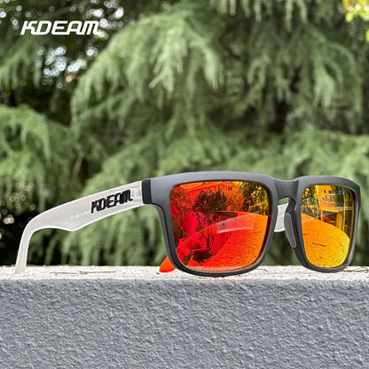 KDEAM Unisex Square Sunglasses Polarized Flash With Stylish Mirrored Pink Sun Glasses New Colors KD332